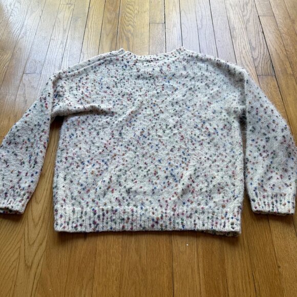 Solitaire Size M Multicolor Chunky Knit Long Sleeve Crewneck Confetti Sweater - Picture 15 of 16